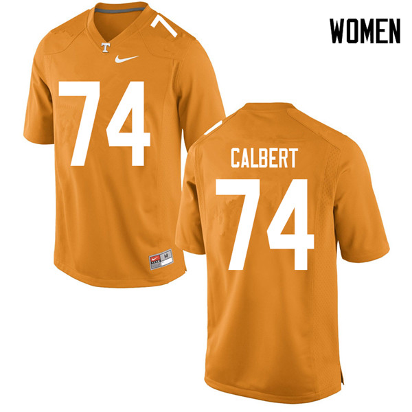Women #74 K'Rojhn Calbert Tennessee Volunteers College Football Jerseys Sale-Orange